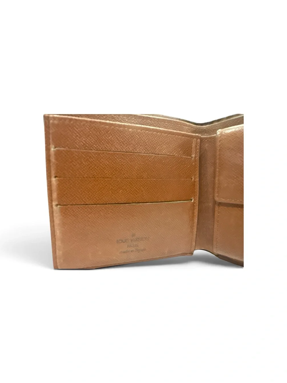 Louis Vuitton Brown Monogram Canvas Wallet with Gold Accents